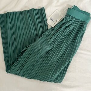 COS Green Picasse Pleated Pants Size XS  Womens  Trousers Wide Leg Dress Pants